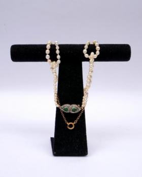 Perlenkette - Gold, Diamant - 1925